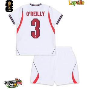 Englanti Nico O'Reilly #3 Kotipaita Lapsille MM-kisat 2026 Lyhythihainen (+ shortsit)